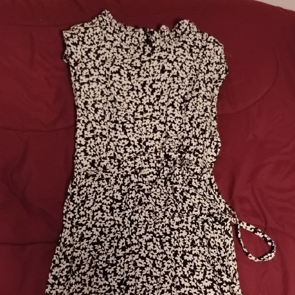 Maxi Black and White Floral Midi/Long Dress
